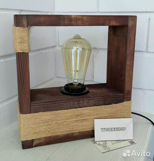 Деревянные светильники в стиле лофт