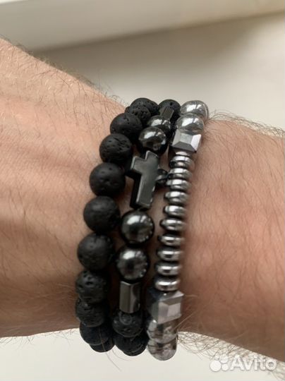 Браслет мужской с крестом