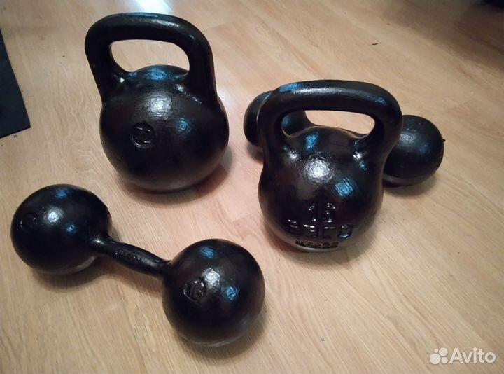 Гантели 12, 16 кг