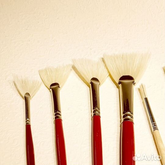 Кисти для рисования набор 12 шт щетина