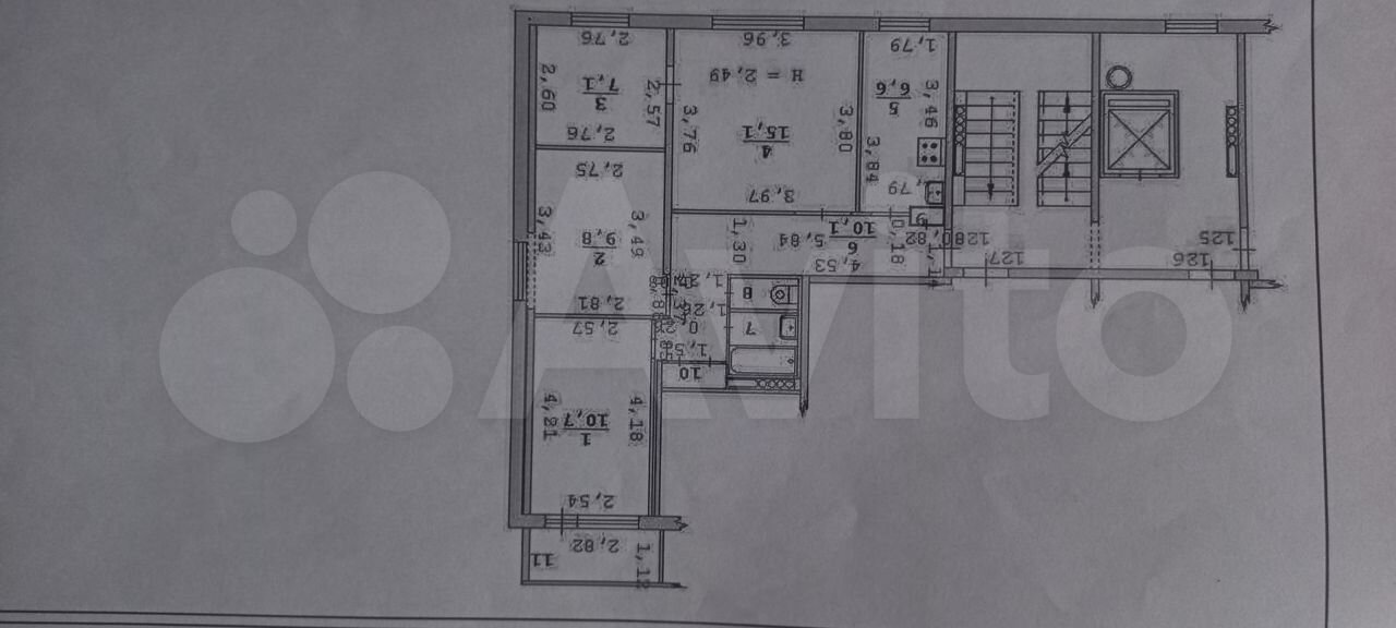 4-к. квартира, 63,4 м², 5/9 эт.