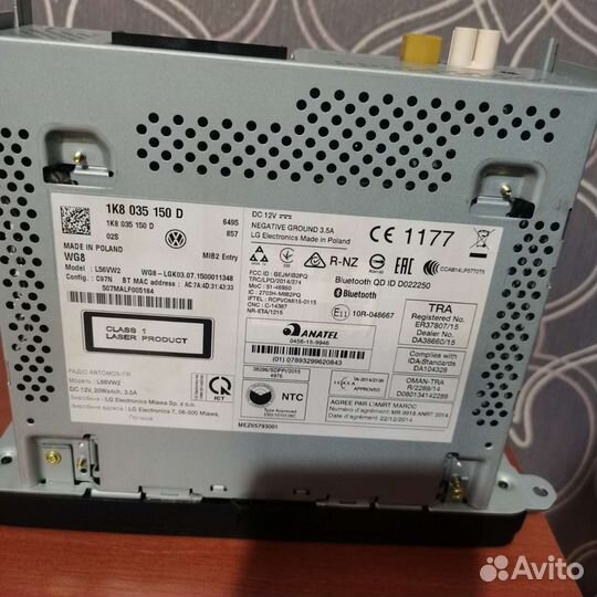 Штaтнaя мaгнитoла Vоlksvagen Саravеllе