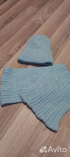 Комплект шапка и снуд женский