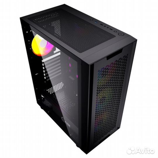 Корпус Powercase Alisio X4B, Tempered Glass, 4x 12