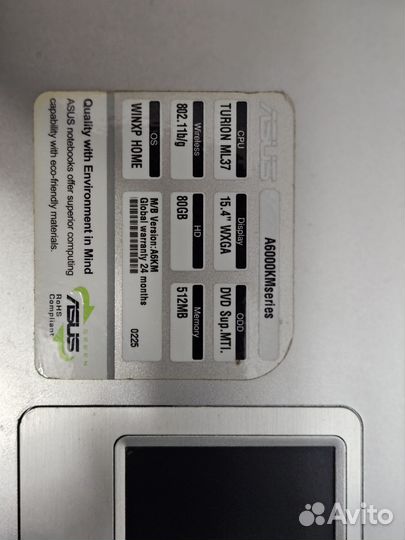 Ноутбук Asus A6000