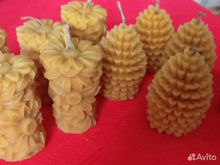 Свеча из натурального воска. Ароматная