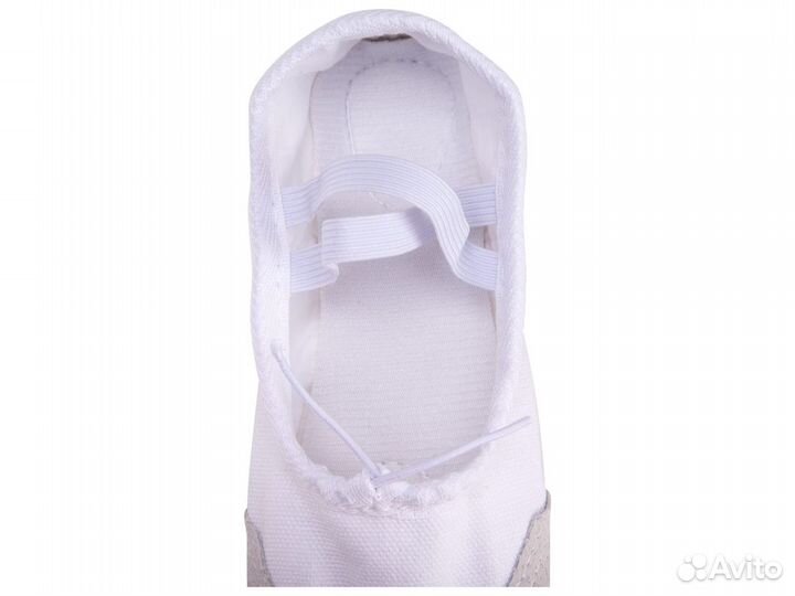 Балетки текстиль, цвет белый / черный