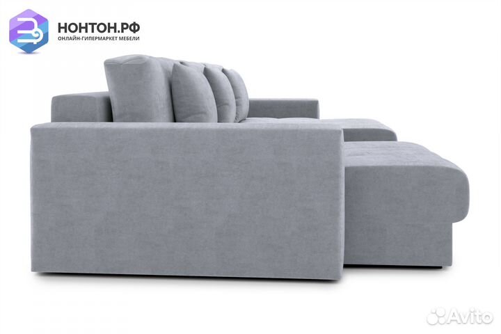 Диван п-образный тик-так Монарх М1О2 серый