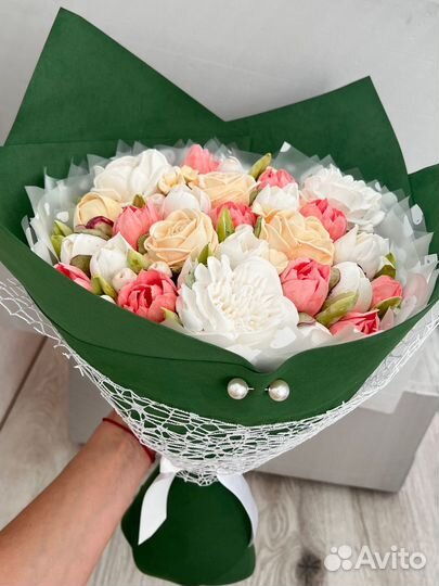 Съедобные букеты из зефира