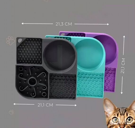 Коврик миска для медленного кормления животных