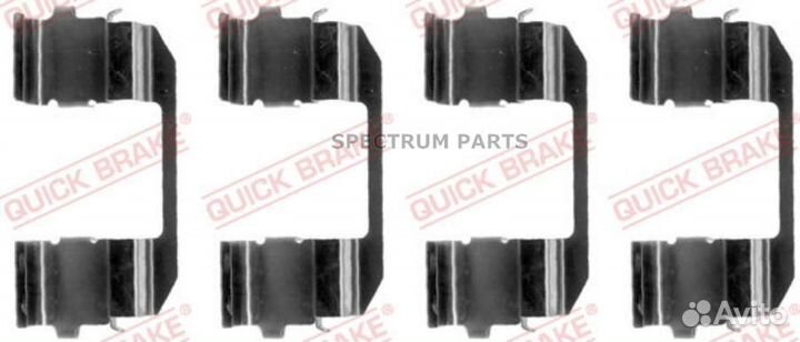 6/3E.Комплект монтажный тормозных колодок front 10