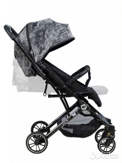 Коляска прогулочная Everflo E336, чёрный и серый