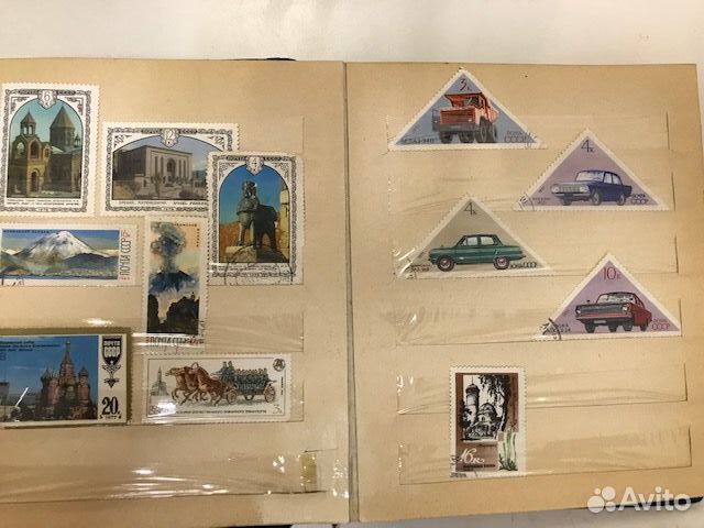 Альбом с марками Почта СССР 1967-1986гг. по сериям