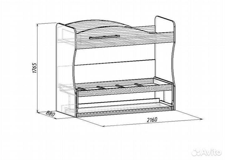 Двухъярусная кровать бу