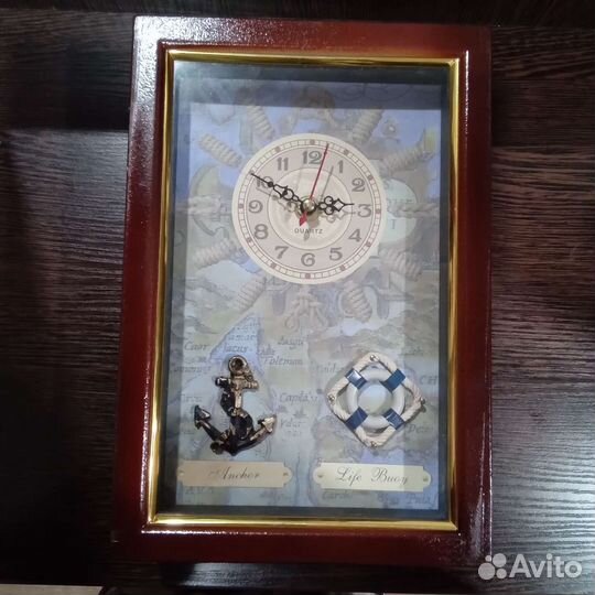 Ключница настенная с часами