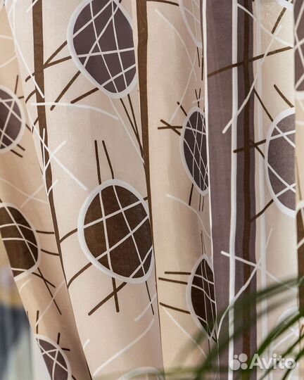 Комплект Шторы + тюль пинар 480x270 вуаль 300x270