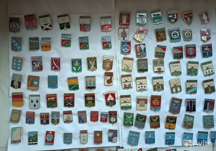 Значки гербы городов 10 листов (за всё)