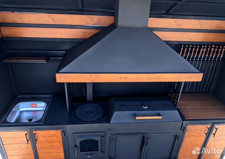 Мангал 6 мм, мангальная зона, казан, гриль,барбекю