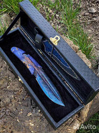 Нож перо дамаск