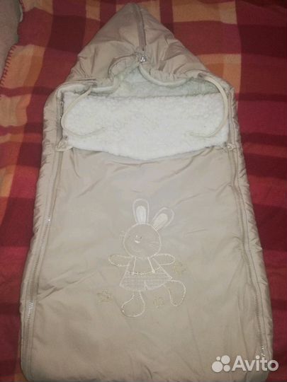 Конверт тёплый из овечьей шерсти