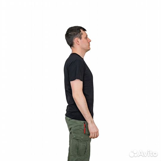 62824 Футболка однотонная черный