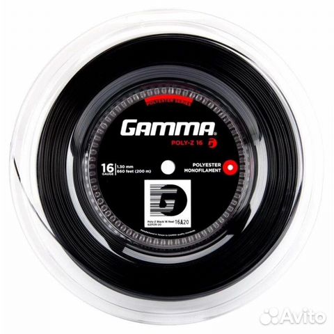 Теннисные струны Gamma Poly Z 16,17, 200м