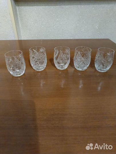 Хрустальные бокалы,рюмки советских времён