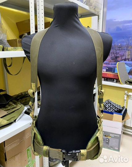 Боевой пояс с баллистической защитой и лямками Бр1