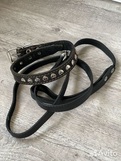 Кожаный ошейник для собак