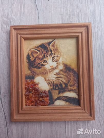 Картина инкрустированная янтарем