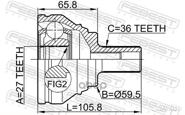 Шрус внешний перед прав/лев 2310031 Febest