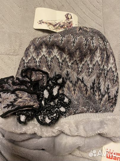 Новый женский комплект шапка, шарф