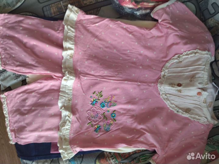 Брюки, платья, шорты, майки на девочку 104