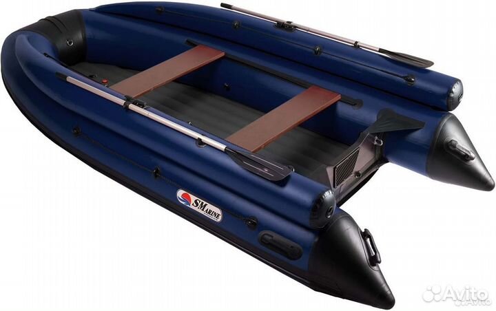 Лодка пвх SMarine AIR fbmax - 380 (темно-син/черн)