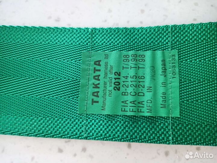 Ремень безопасности takata 4-х точечный.Оригинал