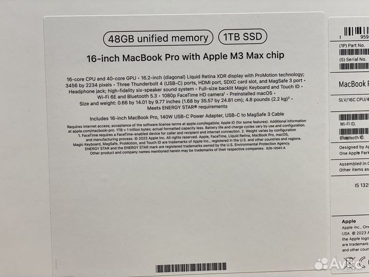 MacBook Pro 16 M3 Max 48GB 1TB Silver