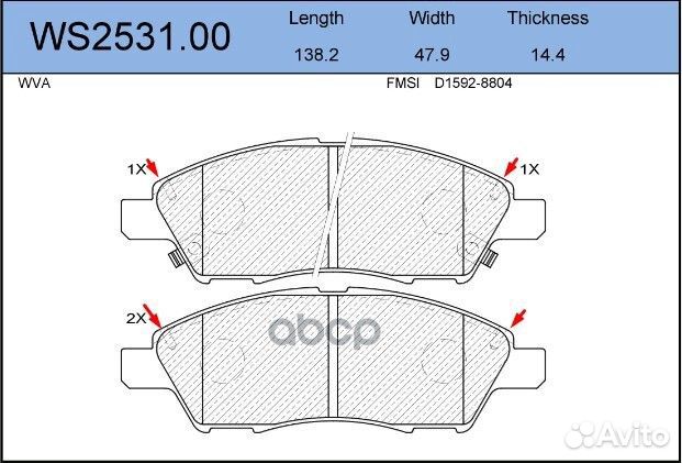 Колодки тормозные дисковые перед nissan tiida