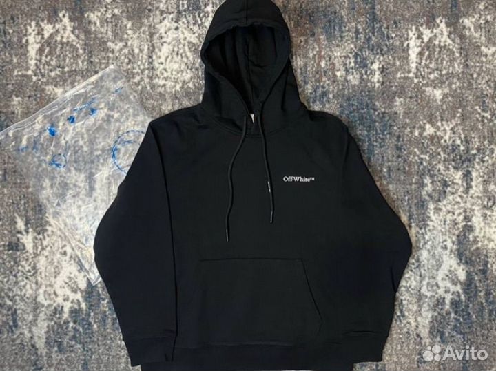 Худи off white caravaggio черное с принтом