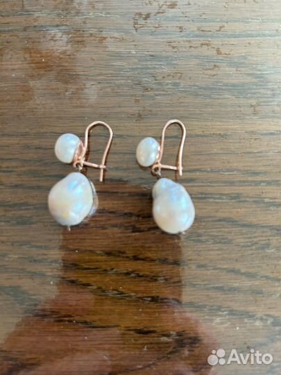 Серьги барочный жемчуг