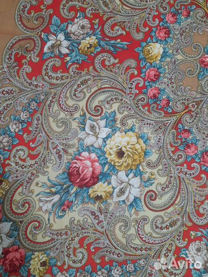 Новый Павловопосадский платок шерсть 100