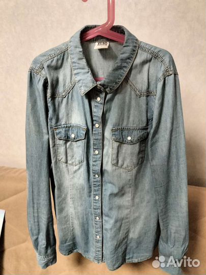 Джинсовая рубашка veromoda