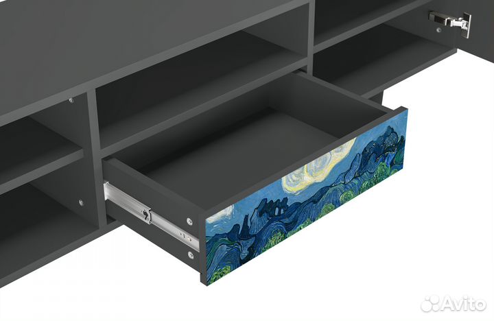 Тв-тумба T6 - Антрацит - The Oil Trees