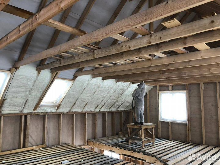 Утепление пенополиуретаном потолка дома