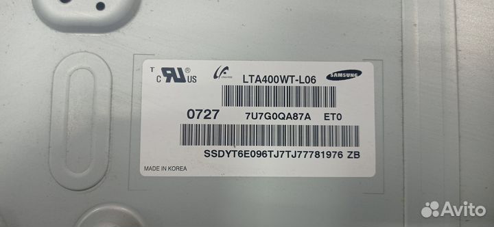 Продаю матрицу от тв LTA400WT-L06