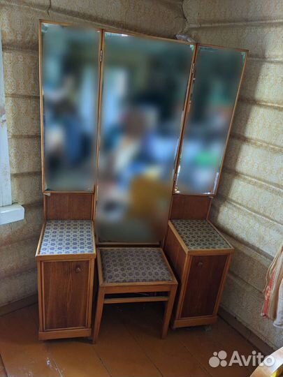 Трюмо трельяж с банкеткой СССР