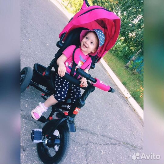 Велосипед коляска с ручкой