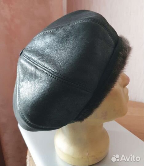 Берет женский натур.кожа