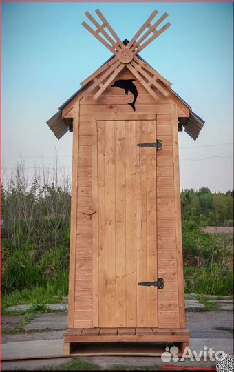 Дачный туалет деревянный PRO885