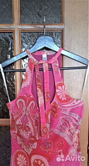 Платье сарафан laundry 44-46р крепдешин шелк