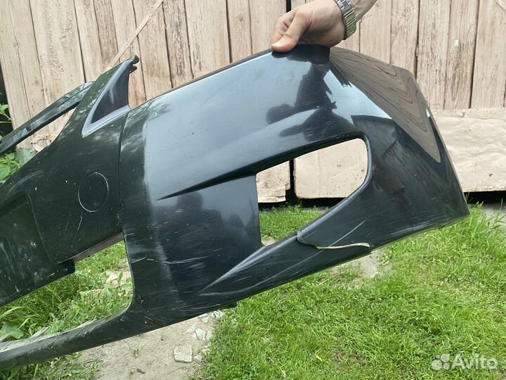 Передний бампер priora 2 черная пантера